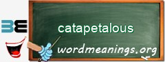 WordMeaning blackboard for catapetalous